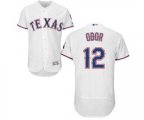 Texas Rangers #12 Rougned Odor White Home Flex Base Authentic Collection Baseball Jersey