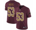 Washington Redskins #53 Jon Bostic Burgundy Red Gold Number Alternate 80TH Anniversary Vapor Untouchable Limited Player Football Jersey