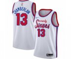 Philadelphia 76ers #13 Wilt Chamberlain Swingman White Hardwood Classics Basketball Jersey