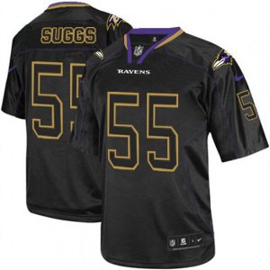 Baltimore Ravens #55 Terrell Suggs Elite Lights Out Black NFL Jersey