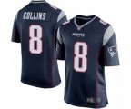 New England Patriots #8 Jamie Collins Game Navy Blue Team Color Football Jersey