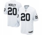 Oakland Raiders #20 Daryl Worley Game White Football Jersey