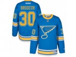 Reebok St. Louis Blues #30 Martin Brodeur Authentic Blue 2017 Winter Classic NHL Jersey