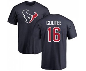Houston Texans #16 Keke Coutee Navy Blue Name & Number Logo T-Shirt