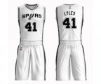 San Antonio Spurs #41 Trey Lyles Swingman White Basketball Suit Jersey - Association Edition
