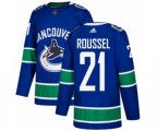 Vancouver Canucks #21 Antoine Roussel Premier Blue Home NHL Jersey
