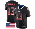 New York Giants #13 Odell Beckham Jr Limited Black Rush USA Flag Football Jersey