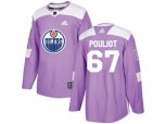 Edmonton Oilers #67 Benoit Pouliot Purple Authentic Fights Cancer Stitched NHL Jersey