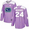 Vancouver Canucks #24 Reid Boucher Authentic Purple Fights Cancer Practice NHL Jersey