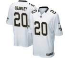 New Orleans Saints #20 Ken Crawley Game White Football Jersey