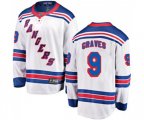 New York Rangers #9 Adam Graves Fanatics Branded White Away Breakaway NHL Jersey