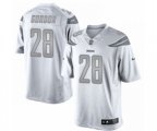 Los Angeles Chargers #25 Melvin Gordon Limited White Platinum Football Jersey