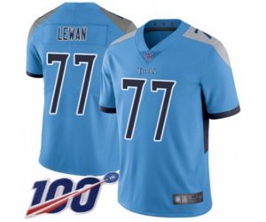 Tennessee Titans #77 Taylor Lewan Light Blue Alternate Vapor Untouchable Limited Player 100th Season Football Jersey