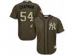 New York Yankees #54 Aroldis Chapman Replica Green Salute to Service MLB Jersey