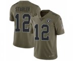 Oakland Raiders #12 Kenny Stabler Limited Olive 2017 Salute to Service Football Jersey