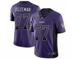Baltimore Ravens #77 Bradley Bozeman Limited Purple Rush Drift Fashion Football Jersey