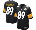 Pittsburgh Steelers #89 Vance McDonald Game Black Team Color Football Jersey