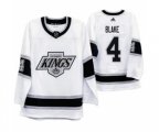 Los Angeles Kings #4 Rob Blake 2019-20 Heritage White Throwback 90s Hockey Jersey