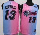 Miami Heat #13 Edrice Adebayo Pink-Blue Swingman Basketball Jersey