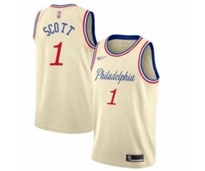 Philadelphia 76ers #1 Mike Scott Swingman Cream Basketball Jersey - 2019-20 City Edition