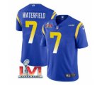 Los Angeles Rams #7 Bob Waterfield Royal 2022 Super Bowl LVI Vapor Limited Stitched Jersey