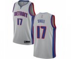 Detroit Pistons #17 Tony Snell Authentic Silver Basketball Jersey Statement Edition