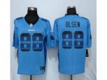 Carolina Panthers #88 Greg Olsen Blue Alternate Stitched NFL Limited Strobe Jersey