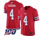 Buffalo Bills #4 Stephen Hauschka Limited Red Rush Vapor Untouchable 100th Season Football Jersey