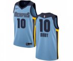 Memphis Grizzlies #10 Mike Bibby Authentic Light Blue Basketball Jersey Statement Edition