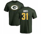 Green Bay Packers #31 Adrian Amos Green Name & Number Logo T-Shirt