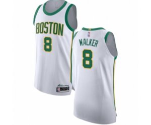 Boston Celtics #8 Kemba Walker Authentic White Basketball Jersey - City Edition