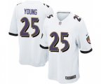Baltimore Ravens #25 Tavon Young Game White Football Jersey