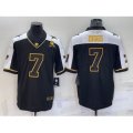 Dallas Cowboys #7 Trevon Diggs Black Gold Thanksgiving With Patch Stitched Jersey