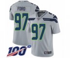 Seattle Seahawks #97 Poona Ford Grey Alternate Vapor Untouchable Limited Player 100th Season Football Jersey