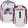 Colorado Avalanche #1 Semyon Varlamov Authentic White Away NHL Jersey
