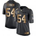 New York Giants #54 Olivier Vernon Limited Black Gold Salute to Service NFL Jersey