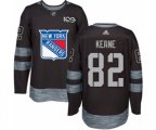 Adidas New York Rangers #82 Joey Keane Authentic Black 1917-2017 100th Anniversary NHL Jersey
