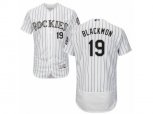 Colorado Rockies #19 Charlie Blackmon White Flexbase Authentic Collection MLB Jersey