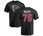 Atlanta Falcons #76 Kaleb McGary Black Name & Number Logo T-Shirt
