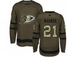Adidas Anaheim Ducks #21 Chris Wagner Green Salute to Service Stitched NHL Jersey
