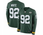 Green Bay Packers #92 Reggie White Limited Green Therma Long Sleeve NFL Jersey