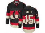 Ottawa Senators #15 Zack Smith Authentic Black New Third NHL Jersey