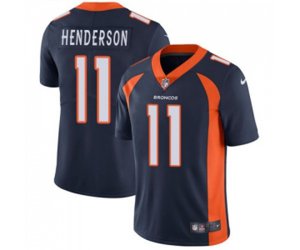 Denver Broncos #11 Carlos Henderson Navy Blue Alternate Vapor Untouchable Limited Player Football Jersey
