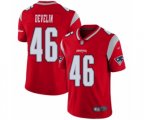 New England Patriots #46 James Develin Limited Red Inverted Legend Football Jersey
