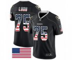 Oakland Raiders #75 Howie Long Black USA Flag Fashion Limited Football Jersey