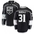 Los Angeles Kings #31 Peter Budaj Authentic Black Home Fanatics Branded Breakaway NHL Jersey