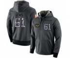 New York Jets #61 Alex Lewis Stitched Black Anthracite Salute to Service Player Performance Hoodie