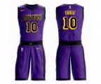 Los Angeles Lakers #10 Tyler Ennis Authentic Purple Basketball Suit Jersey - City Edition