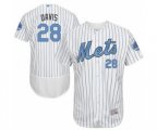 New York Mets J.D. Davis Authentic White 2016 Father's Day Fashion Flex Base Baseball Player Jersey