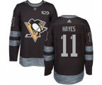 Adidas Pittsburgh Penguins #11 Jimmy Hayes Authentic Black 1917-2017 100th Anniversary NHL Jersey